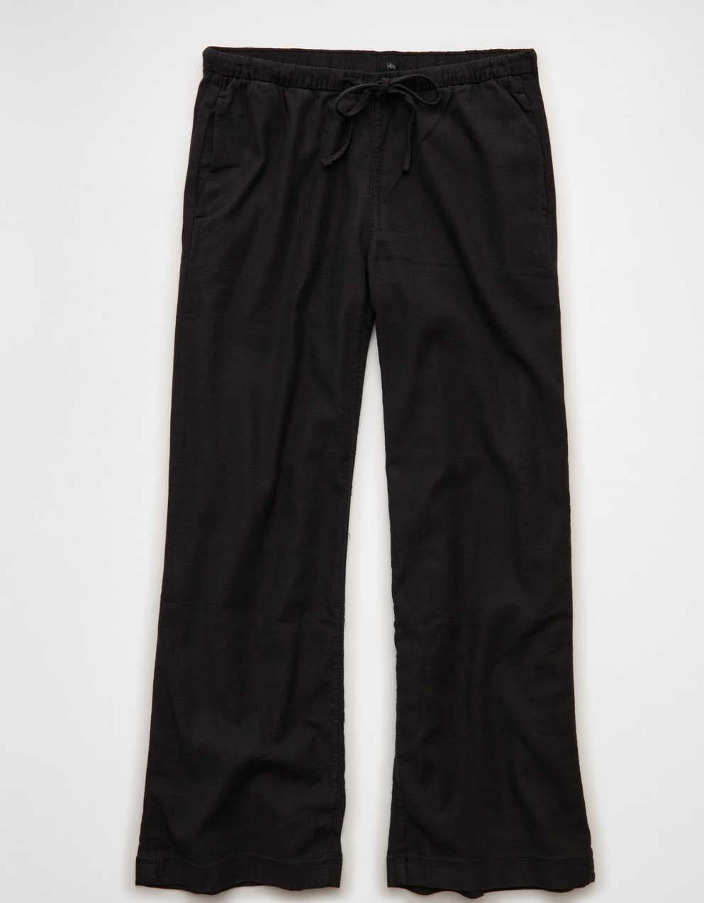 AE Low-Rise Linen-Blend Pull-On Pant