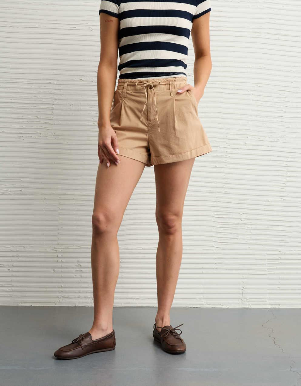 AE Stretch High-Waisted Lightweight Trouser Short