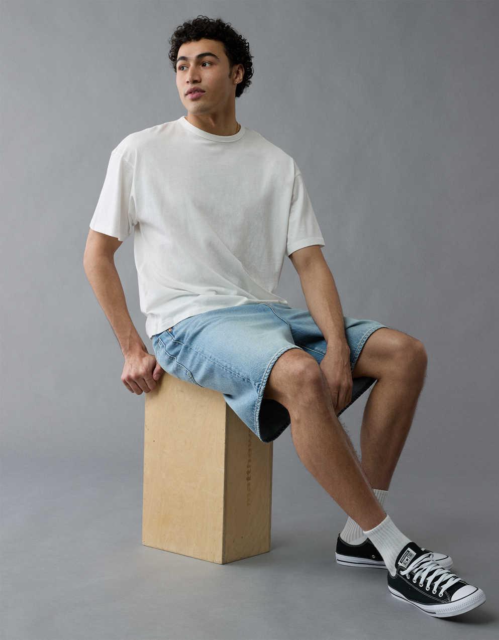 AE Boxy Linen-Blend T-Shirt