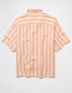 AE Relaxed Fit Linen-Blend Camp Collar Shirt