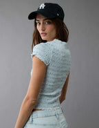 AE Smocked Hey Baby Tee