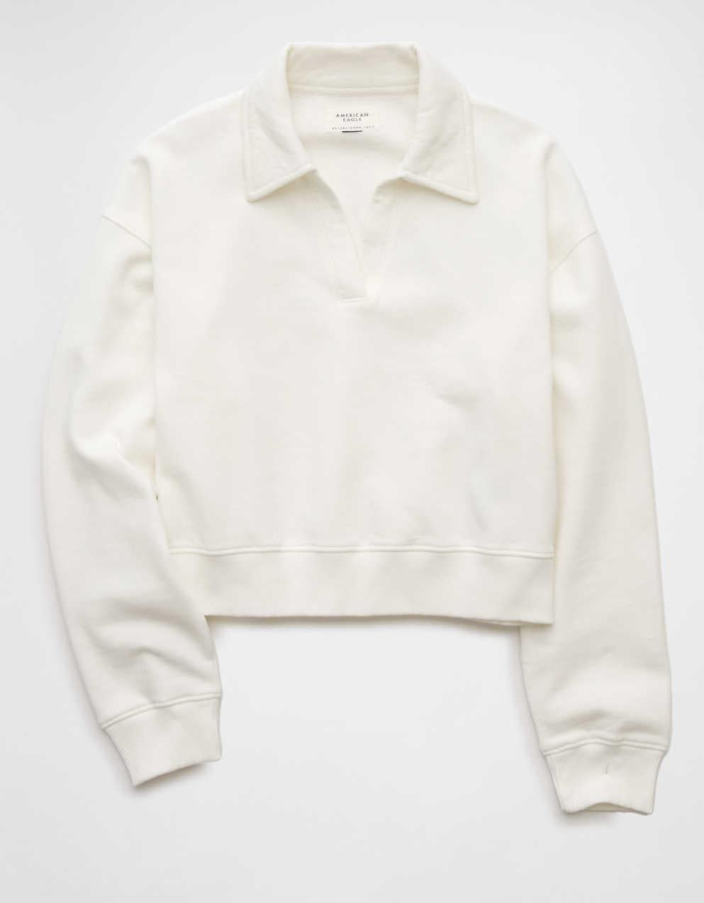 AE Cropped Polo Sweatshirt