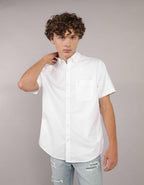 AE Short-Sleeve Slim Fit Button-Up Shirt
