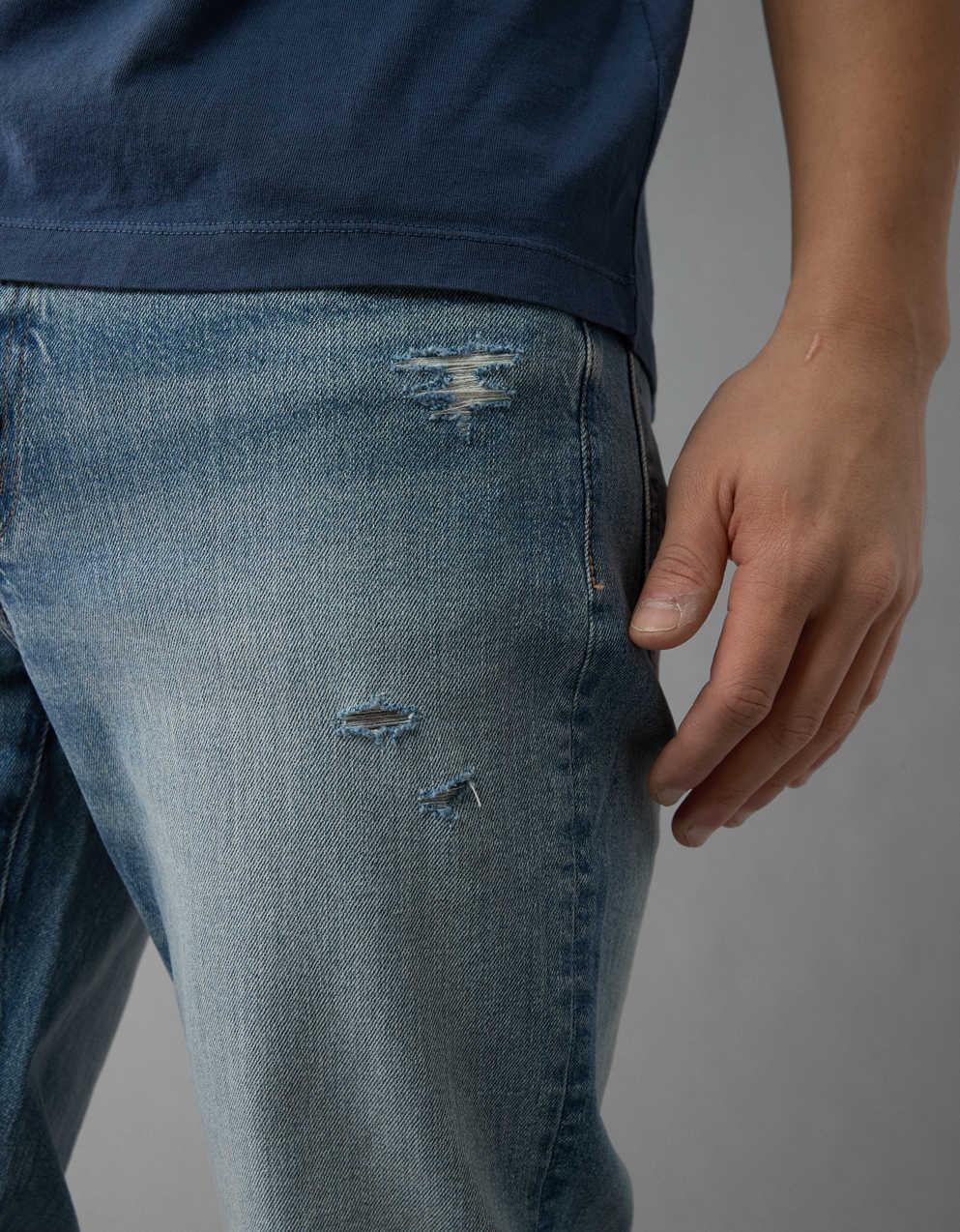 AE EasyFlex +TENCEL™ Fibers Ripped Slim Straight Jean