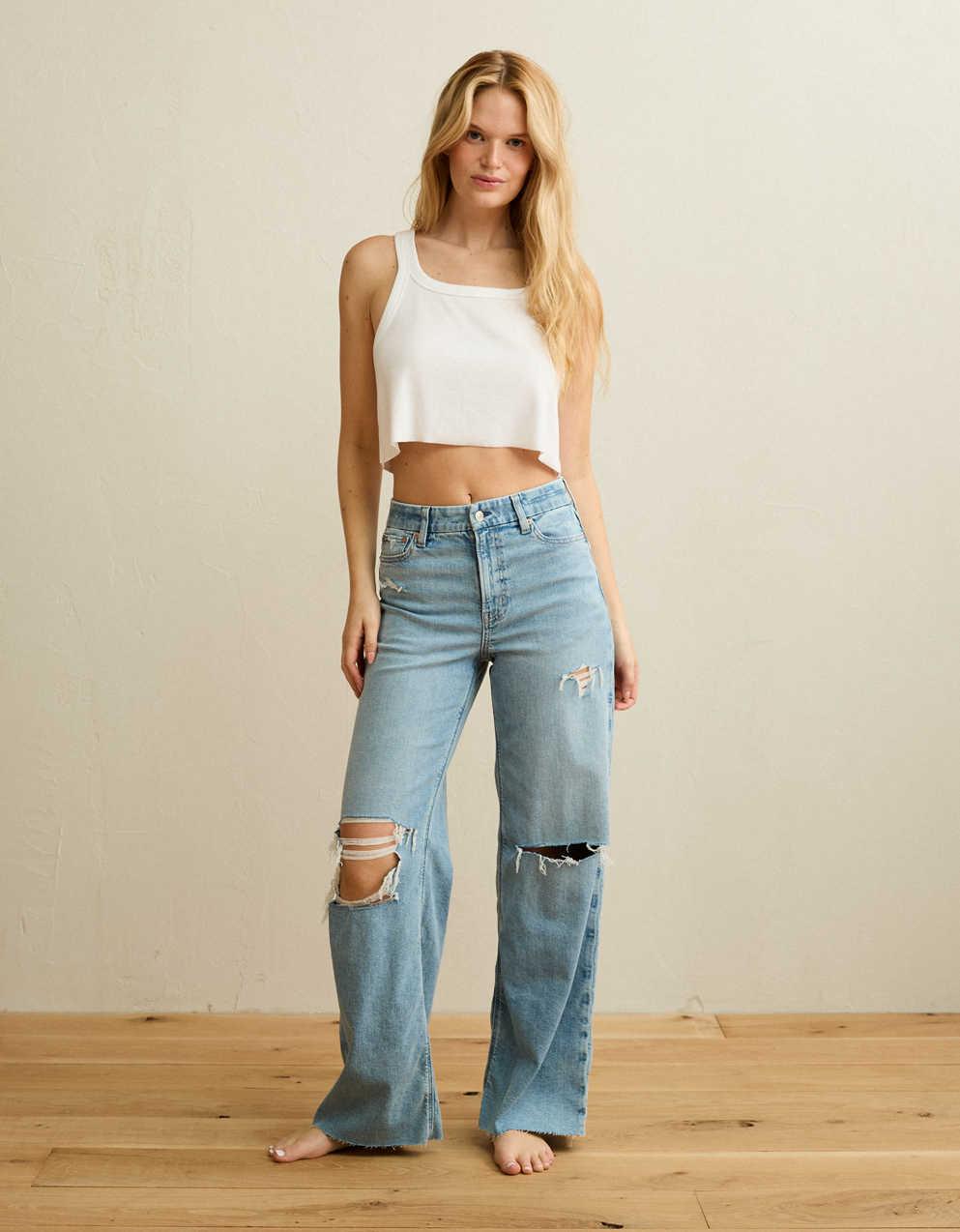 AE Curvy Super High-Waisted Baggy Jean