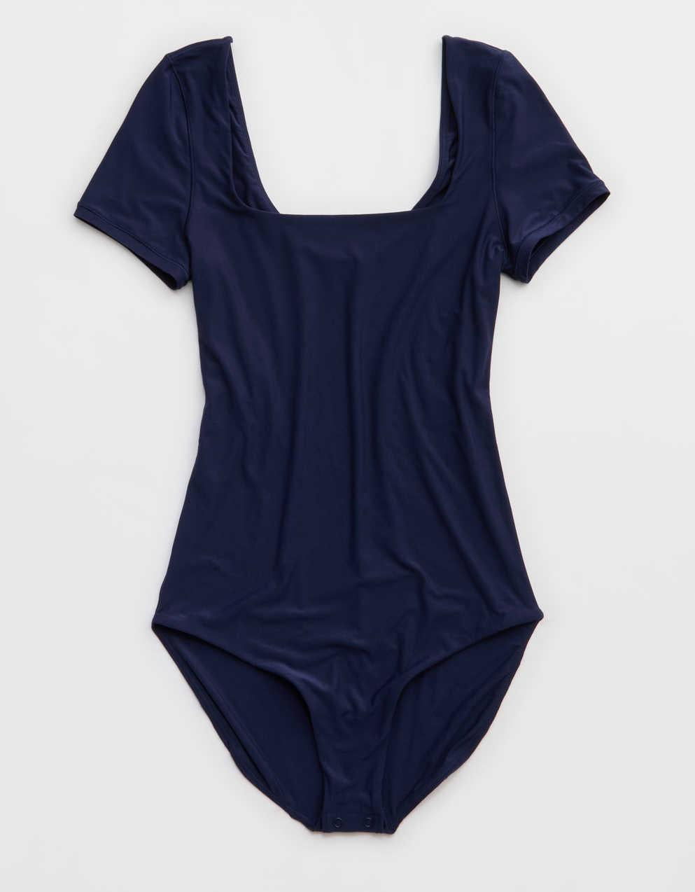 SMOOTHEZ Short Sleeve Square Neck Bodysuit