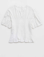 Aerie Smocked T-Shirt