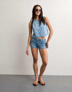 AE High-Neck Denim Vest