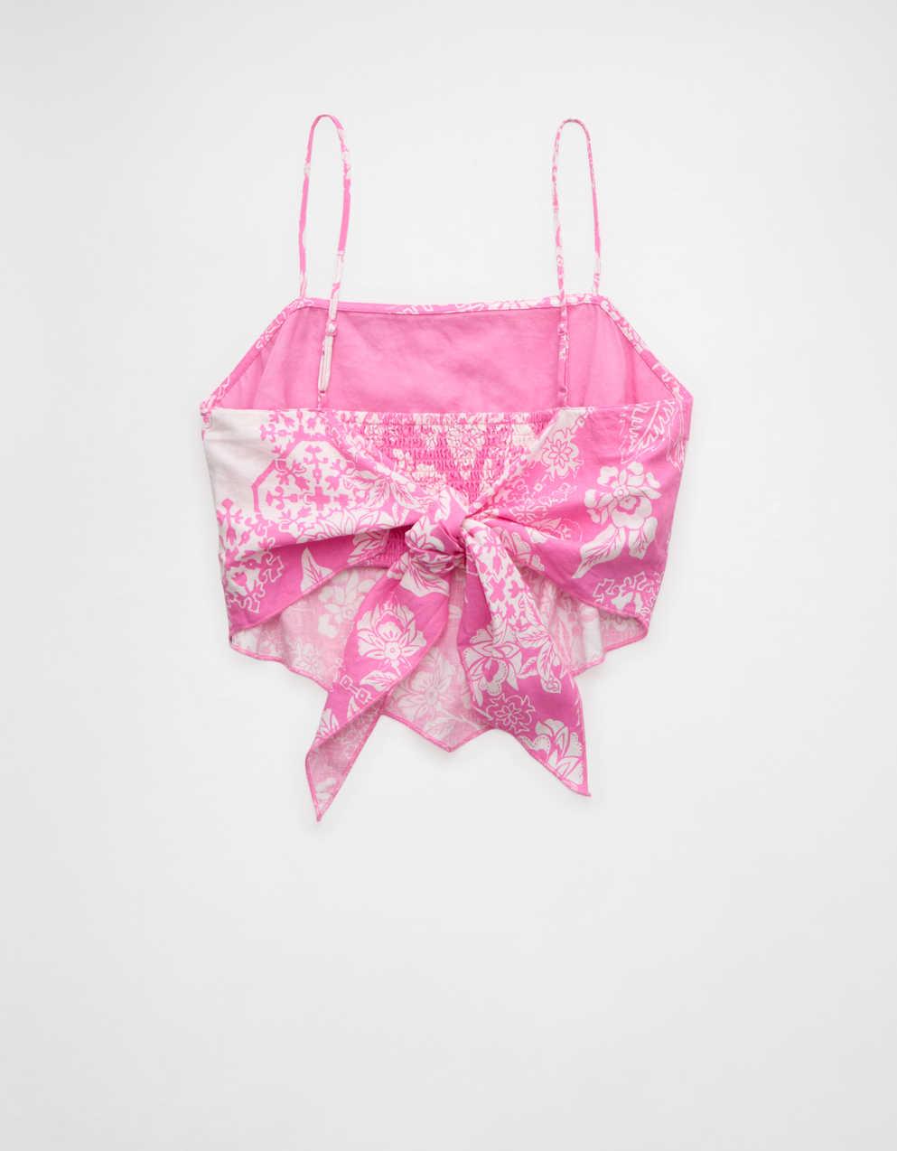 AE Linen-Blend Bandana Top