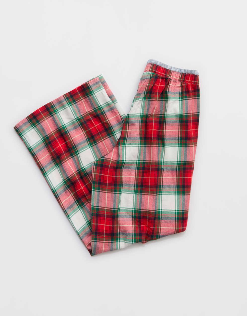 Aerie Checked Out Flannel Wide Leg Pant