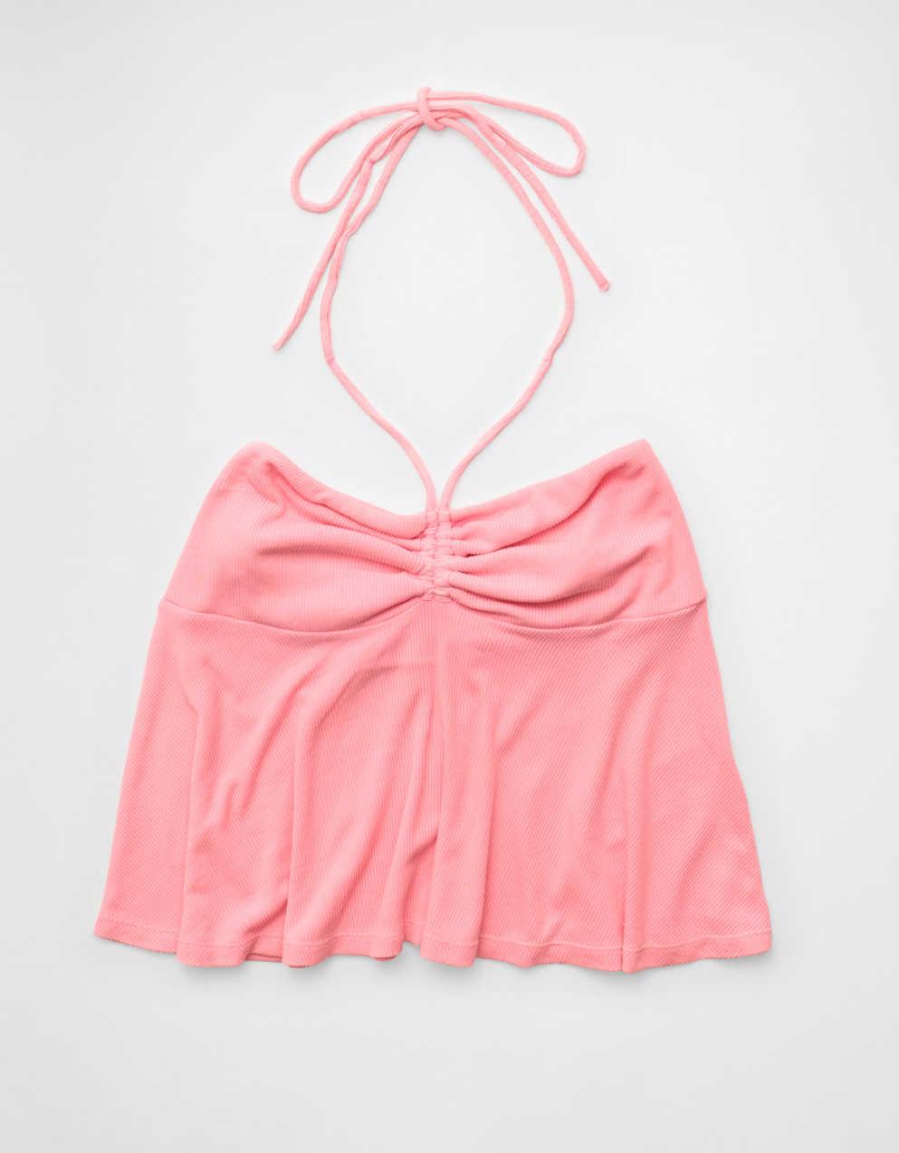 AE Soft & Sexy Halter Cinch Babydoll Top
