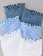 AE Ruffle Trim Boyfriend Socks 3-Pack