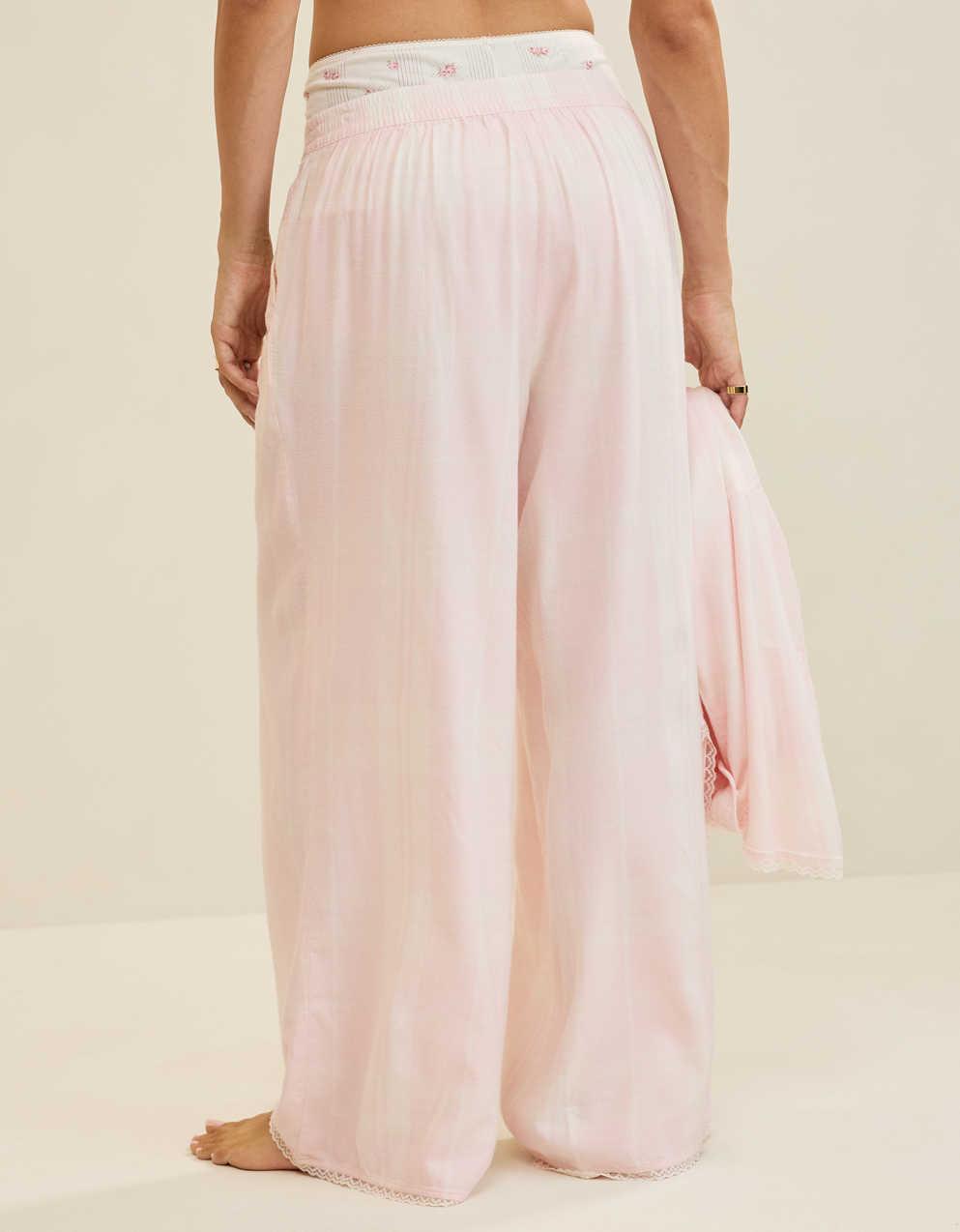 Aerie Checked Out Flannel Wide Leg Pant