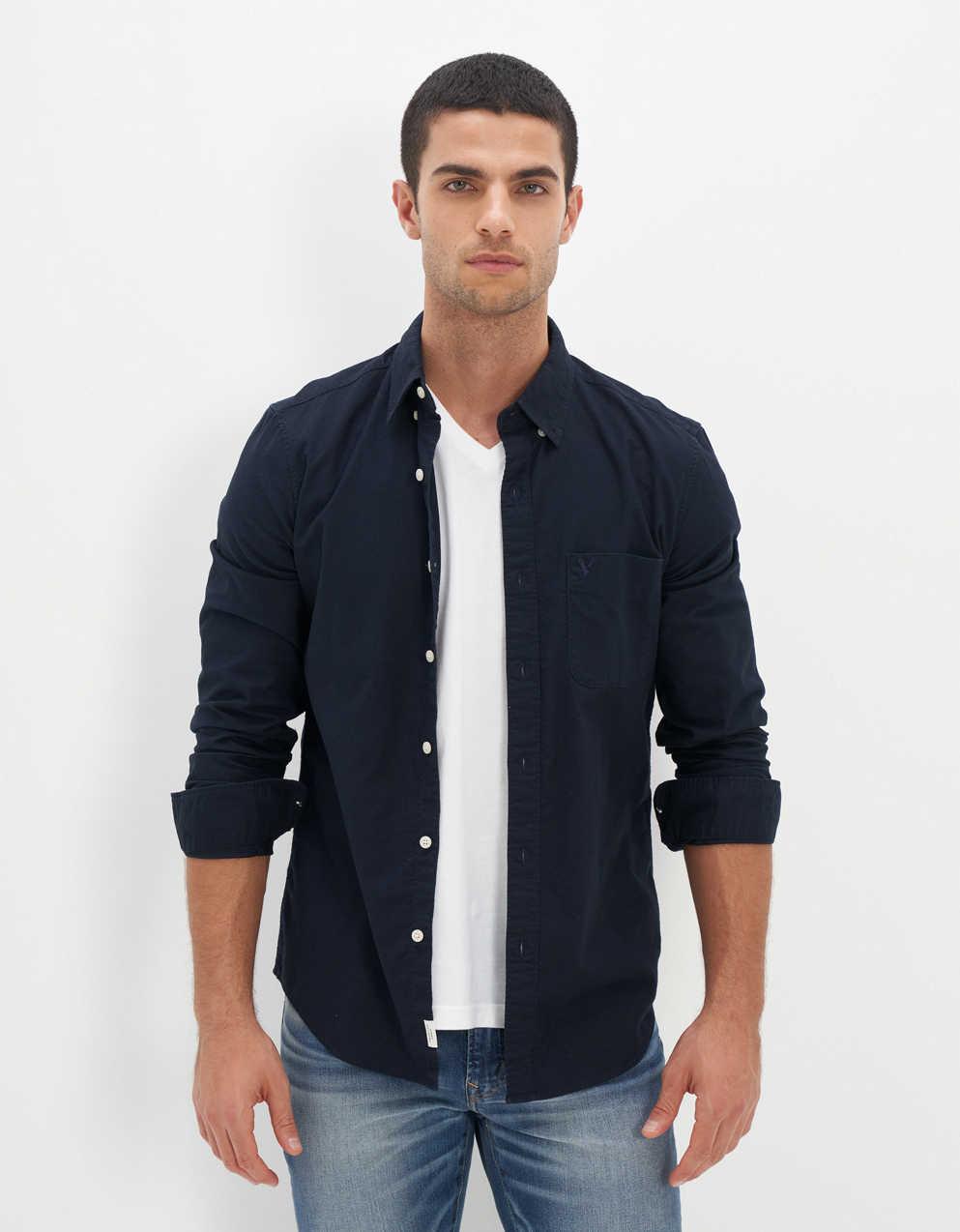 AE Slim Fit Flex Oxford Button-Up Shirt
