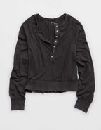 Aerie Happy Snit Henley T-Shirt