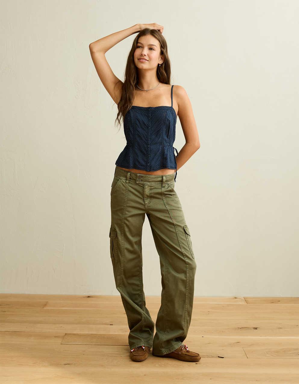 AE Tie-Waist Button-Up Cami