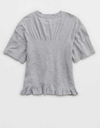 Aerie Smocked T-Shirt