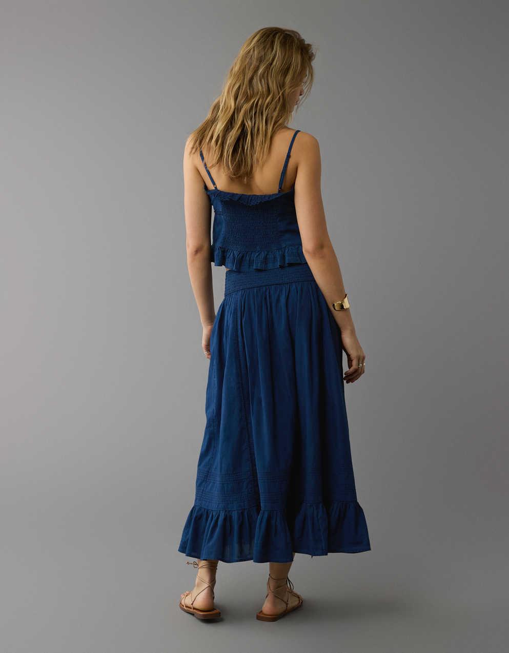 AE High-Waisted Ruffle Maxi Skirt