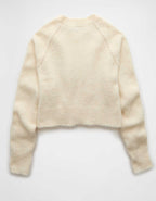 AE Cropped Crew Neck Bow Sweater