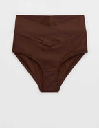 Aerie High Rise Full Coverage Crossover Bikini Bottom