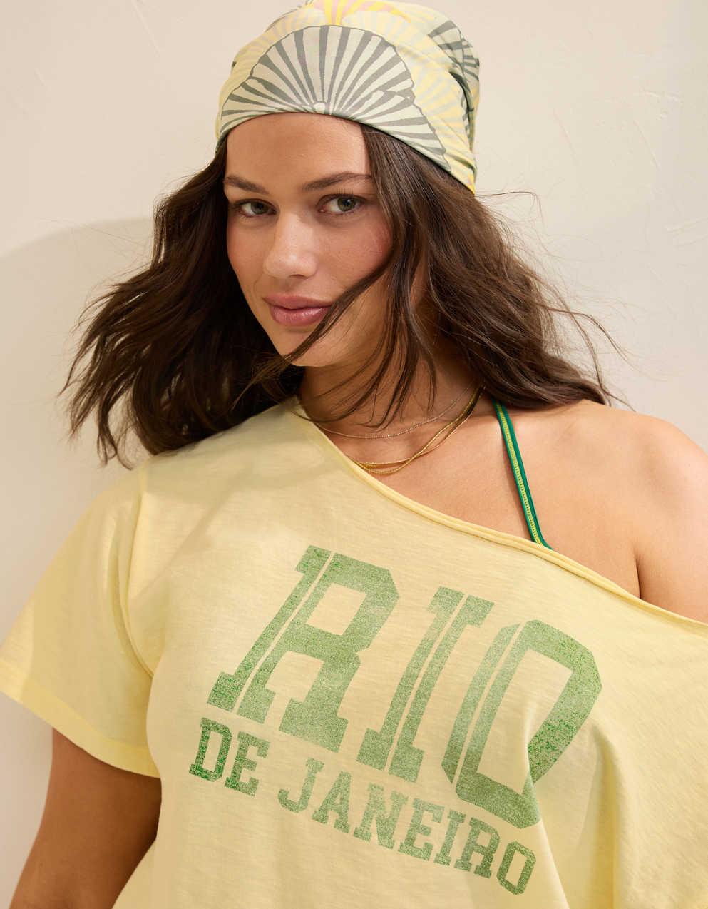 Aerie Off-The-Shoulder Relaxed Tee