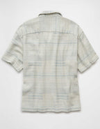 AE Poolside Textured Striped Button-Up Shirt