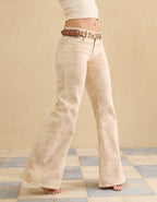 AE Stretch Low-Rise Floral Print Flare Jean