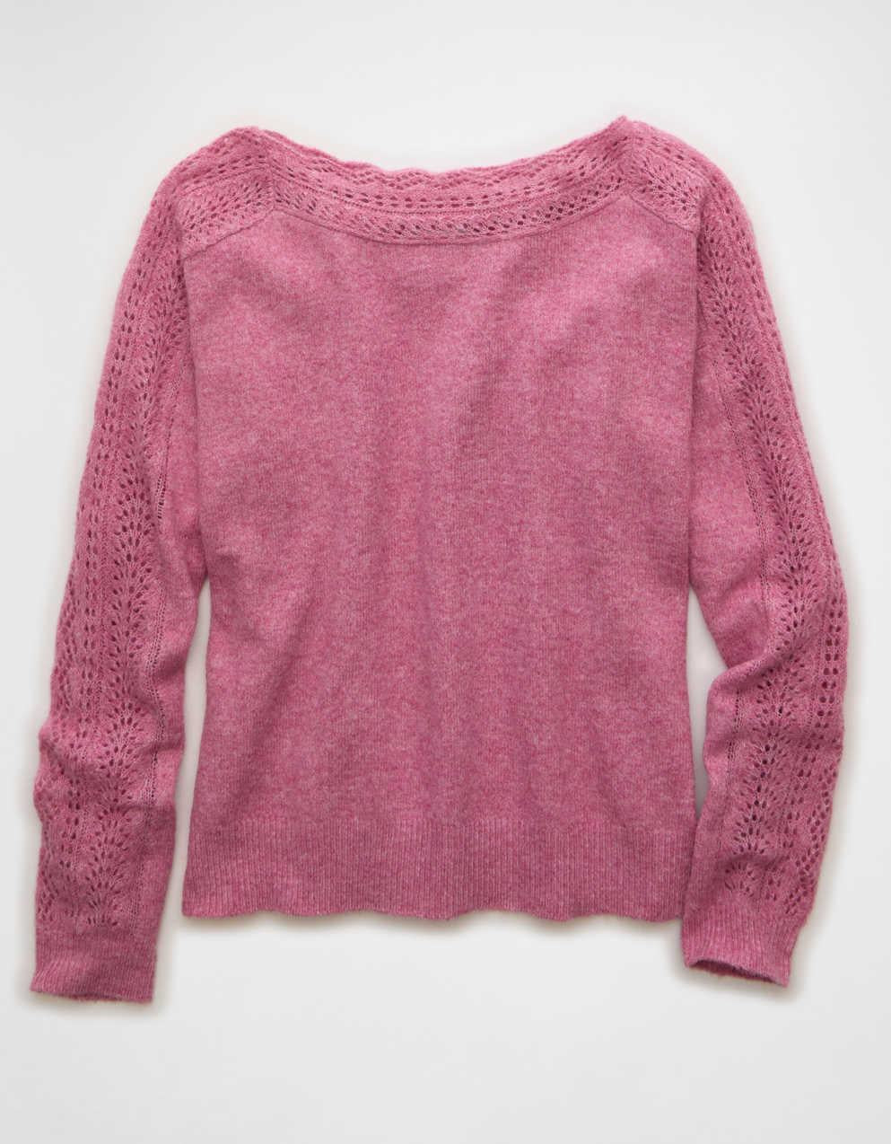 AE Whoa So Soft Lace Sweater
