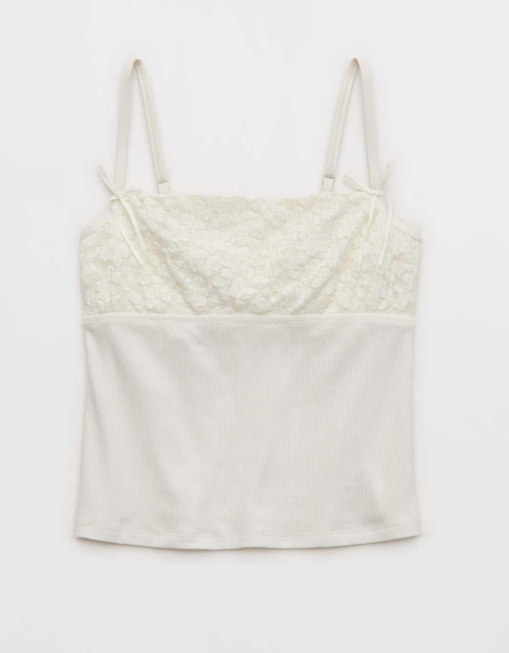 Superchill Cotton Rib Festival Lace Tank Top