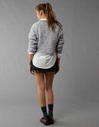 AE Cropped Crew Neck Bow Sweater