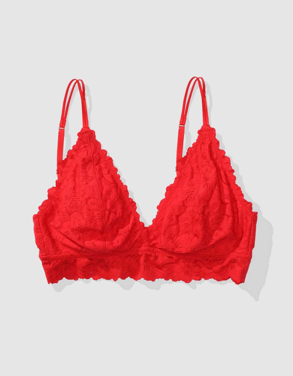 Show Off Rosey Lace Padded Plunge Bralette