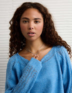 AE Whoa So Soft Lace Sweater