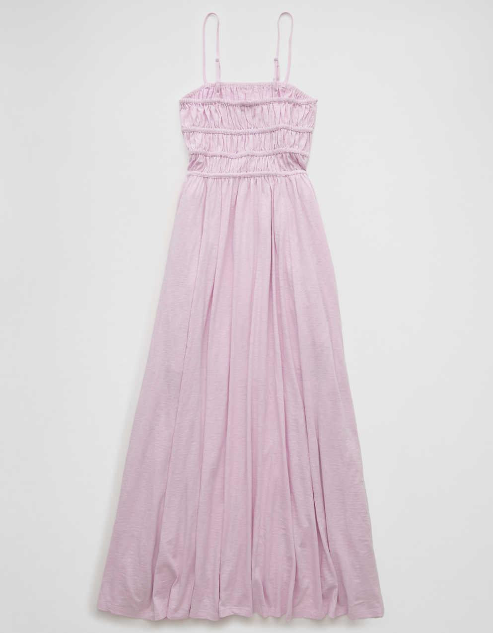 AE Sunchaser Knit Smocked Bodice Midi Dress