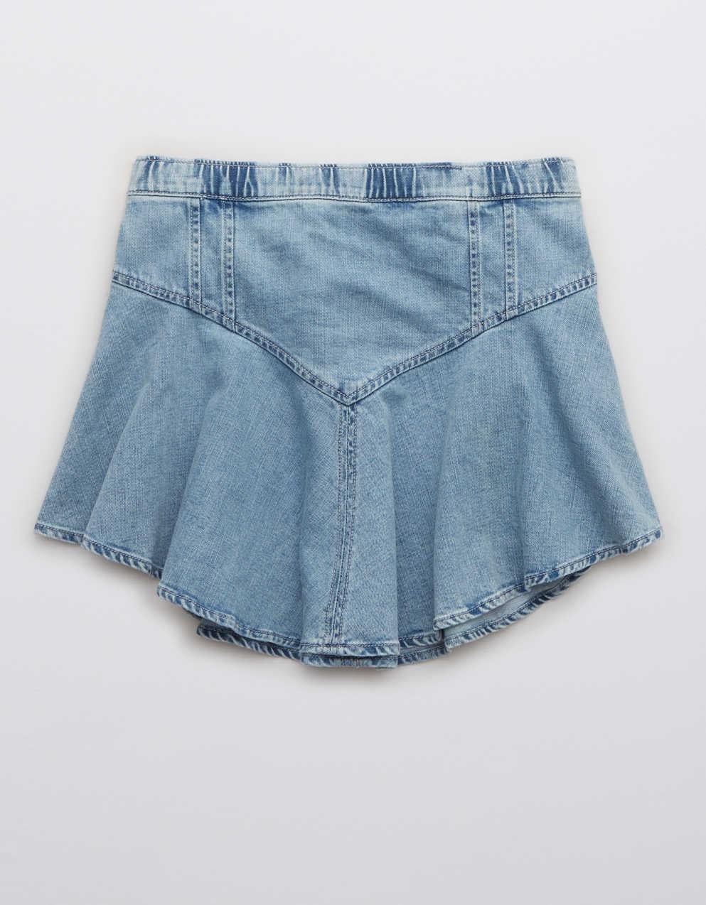 Aerie Denim Circle Mini Skirt