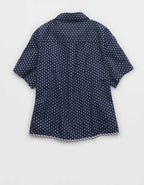 Aerie Seersucker Short Sleeve Pajama Top