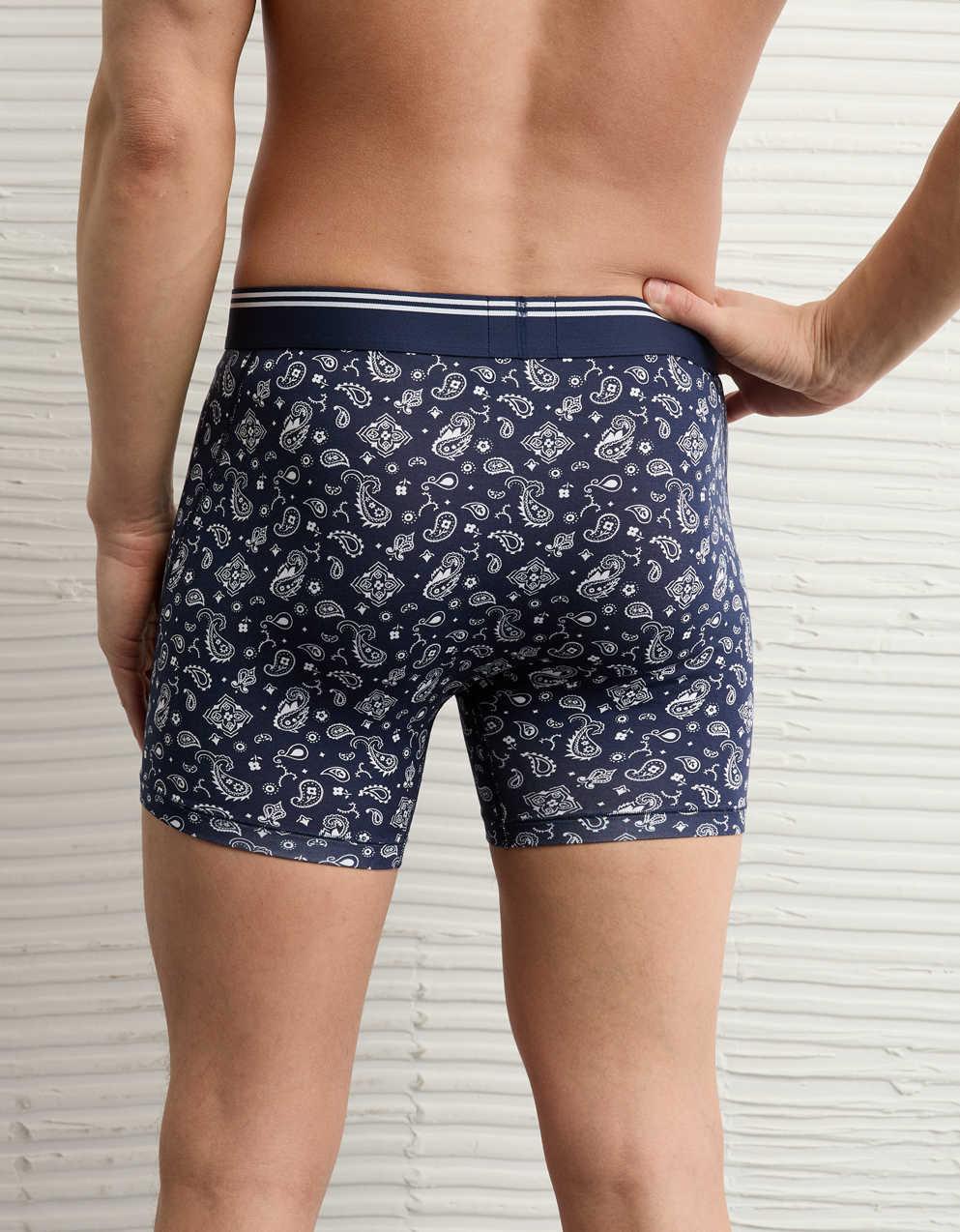 AEO Men's Paisley 4.5" Ultra Soft Boxer Brief