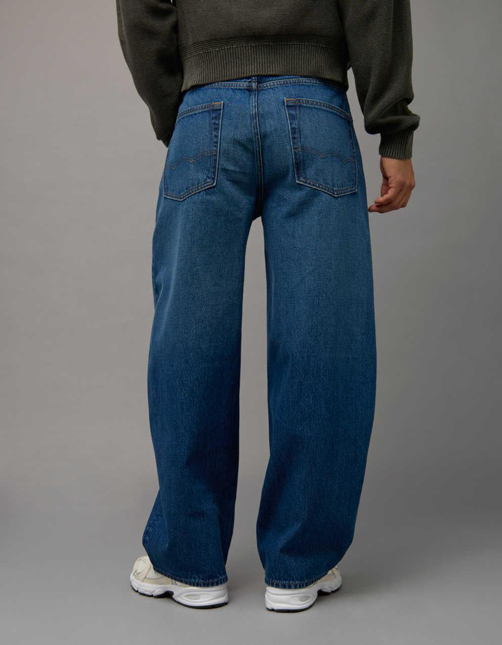 AE Cropped Baggy Barrel Jean