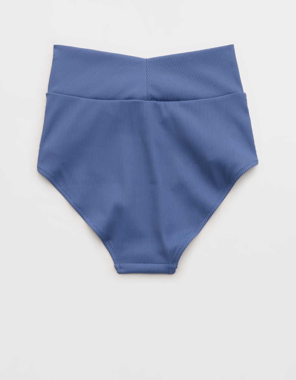 Aerie Ruched High Waisted Full Coverage Bikini Bottom