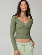 OFFLINE By Aerie Real Me XTRA Rib Open V-Neck T-Shirt