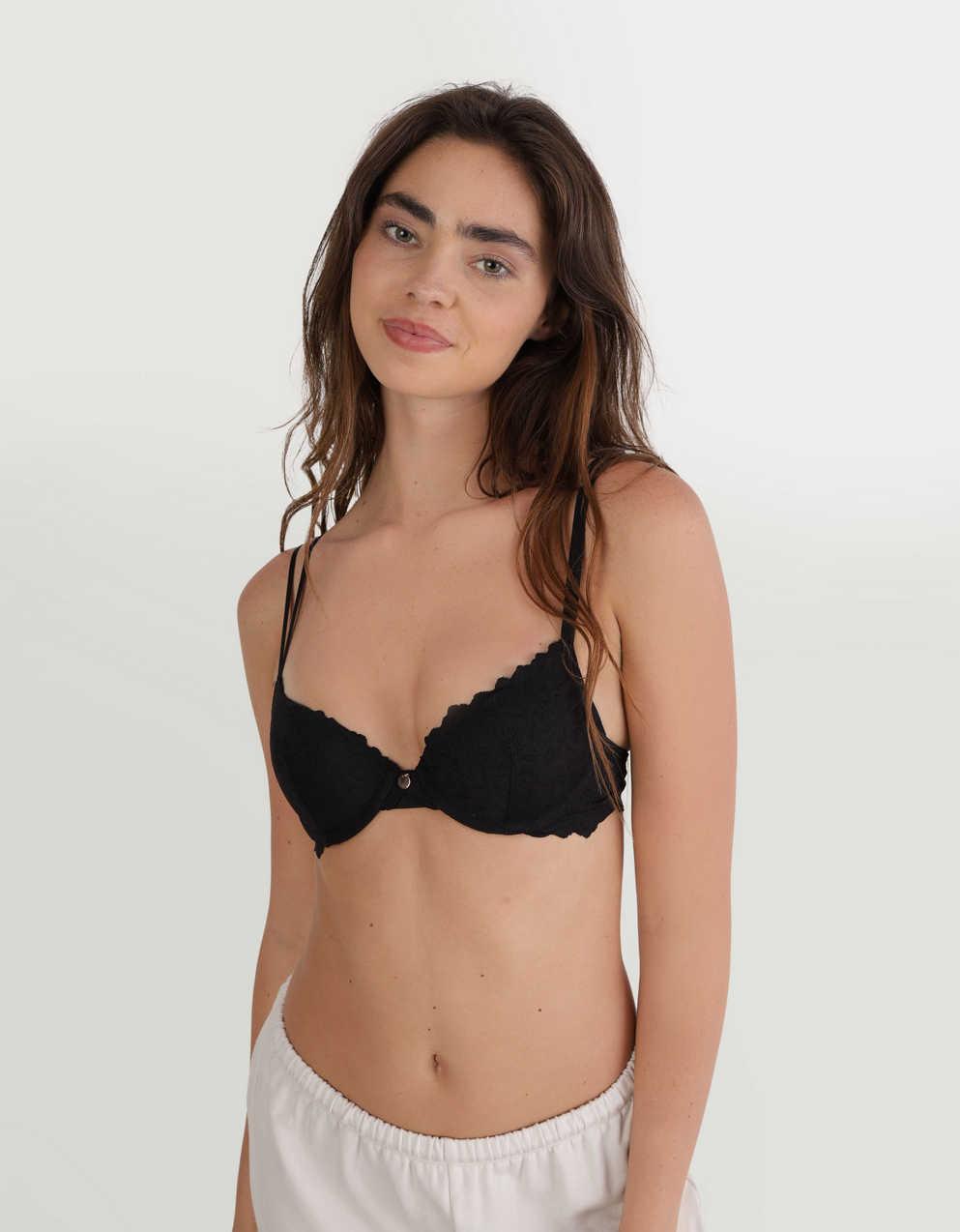 Show Off Rosey Lace Demi Push Up Bra