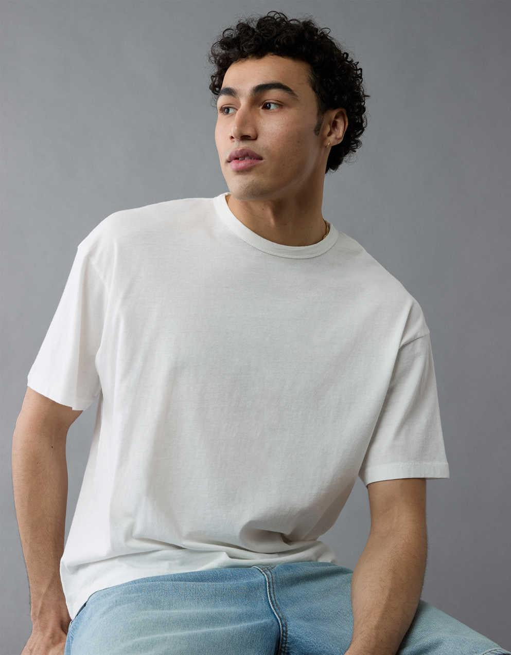AE Boxy Linen-Blend T-Shirt