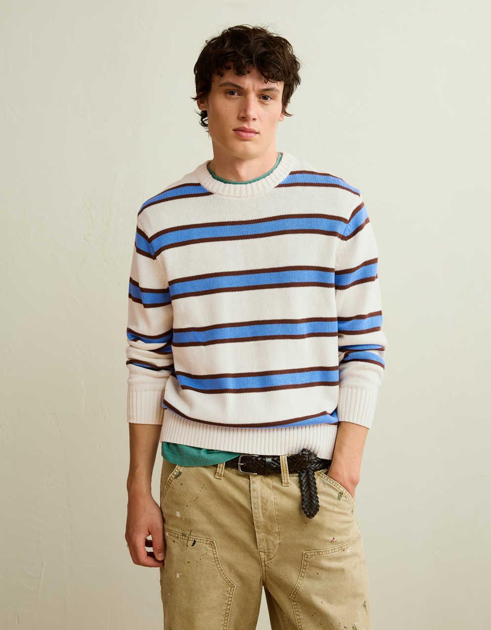 AE Striped Crew Neck Sweater