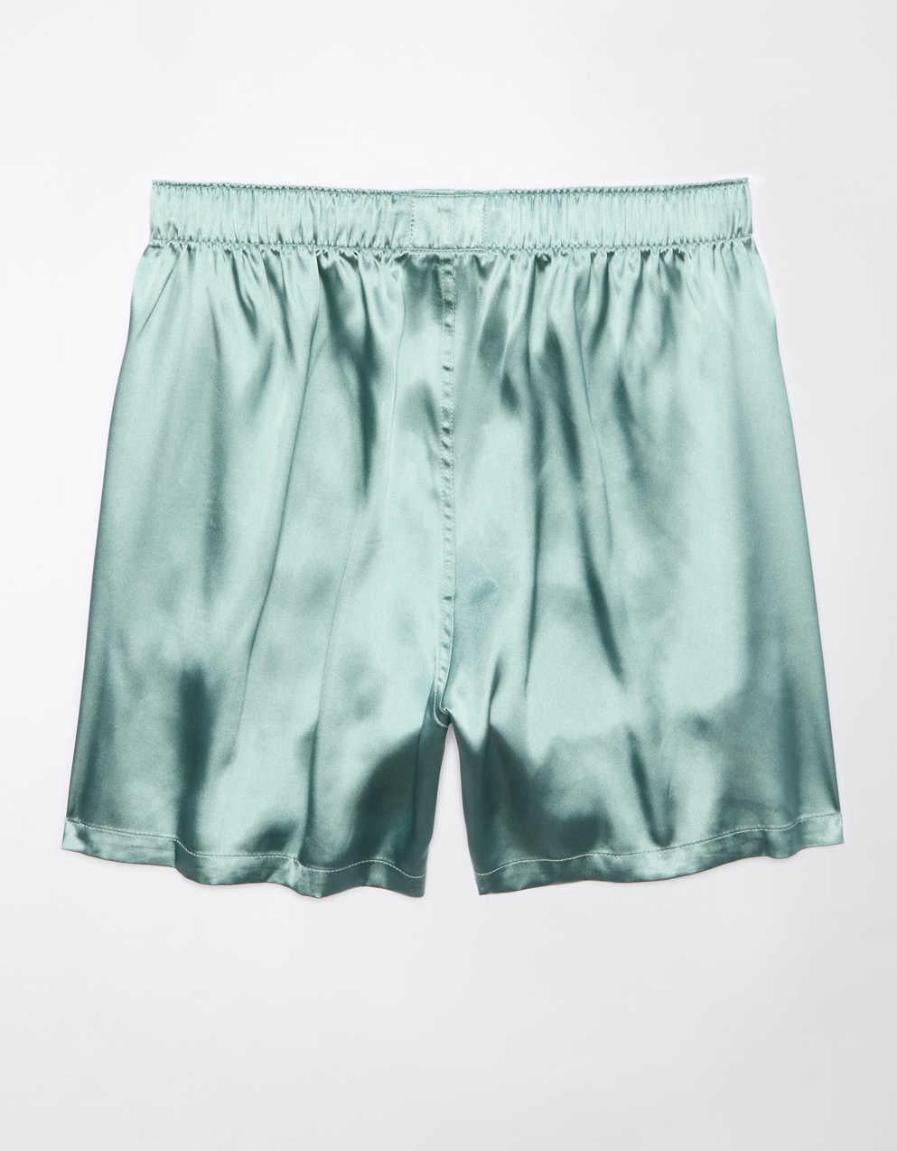 AEO Men's Solid Satin Pocket Boxer Short