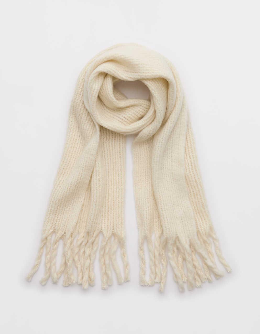 Aerie Fuzzy Knit Scarf
