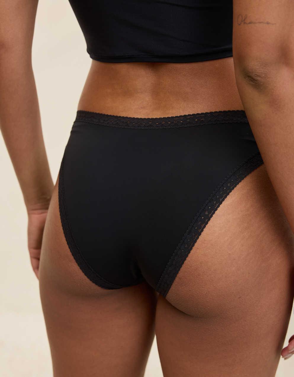 SMOOTHEZ Microfiber Lace Bikini Underwear