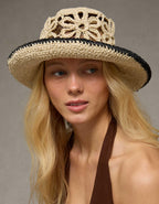 AE Raffia Flower Bucket Hat