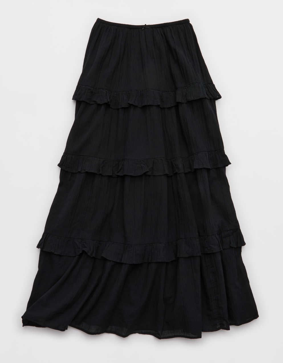 Aerie Ready To Ruffle Tiered Midaxi Skirt