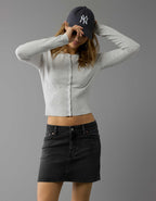 AE Stretch High-Waisted Perfect Denim Mini Skirt