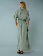 AE Short-Sleeve Midi Shirt Dress