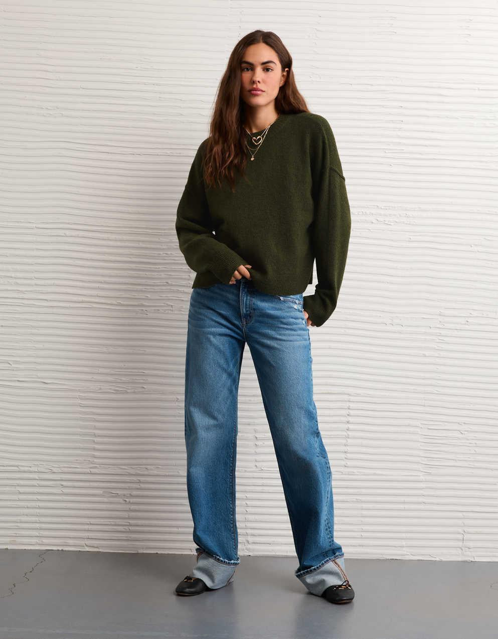 AE Whoa So Soft Classic Crew Neck Sweater